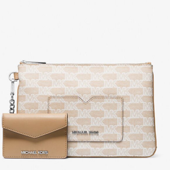 MICHAEL KORS Jet Set Large Logo 2-in-1 Wristlet BRAND-NEW w/tags - Picture 1 of 14